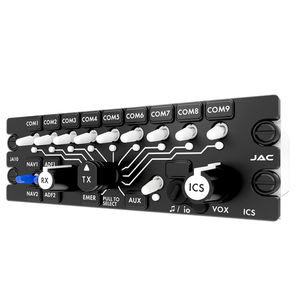 panel de audio / para avión / montado en panel