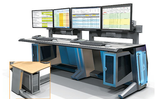 Consola de control de tráfico aéreo individual - Strategy Air - EVANS AIRPORT SOLUTIONS | NKI - curvada / sin espacio de almacenamiento / para torre de control