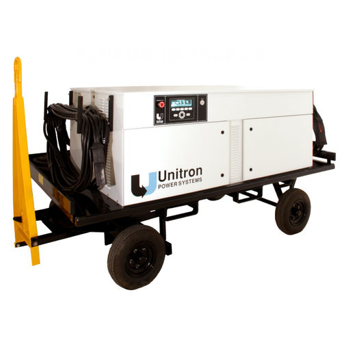 Grupo de arranque en tierra móvil - UNITRON POWER SYSTEMS - montada bajo la pasarela de embarque / de pista / de hangar