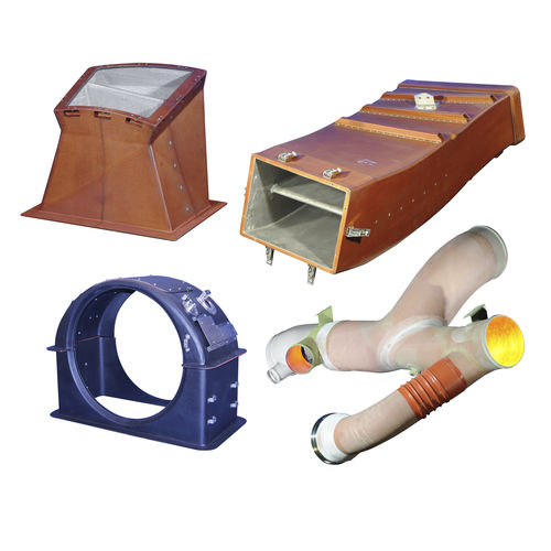 Conducto de ventilación para aeronave - Composites - ITT - rígido / de composite / antirruido