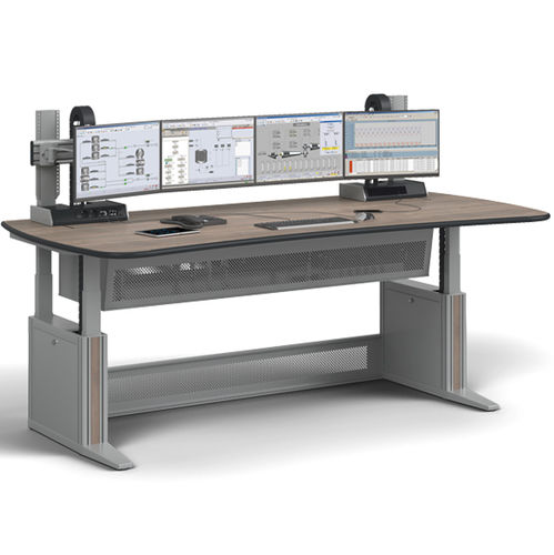 Consola de control de tráfico aéreo individual - ErgoCon® - KNURR TECHNICAL FURNITURE GMBH - curvada / sin espacio de almacenamiento / para torre de control