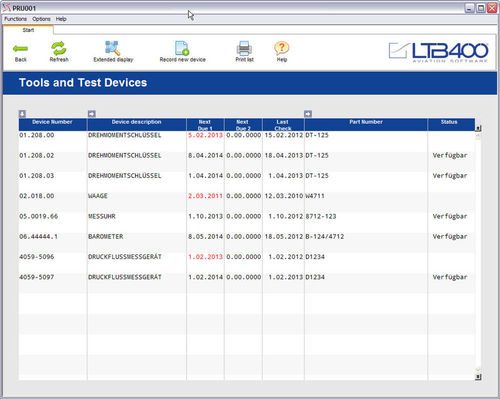 Software de gestión - QM - LTB400 Aviation Software GmbH - de prueba / de calidad / de cálculos