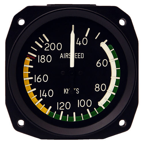 Anemómetro para avión - LUN 1116 - Mikrotechna Praha a.s. - analógico / con luz / TSO