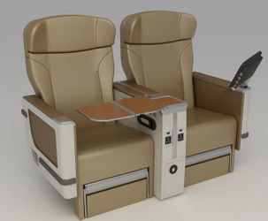 Asiento para avión - KKY140 - Elan Aircraft Seating - para clase business / de tejido / de cuero