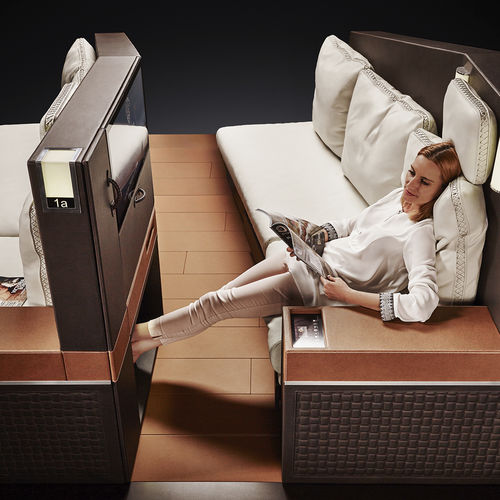 Tapicería de cuero para cabina de avión - F / LIST® Leather Flooring - BOXMARK Leather GmbH & Co KG - biológica / con motivos decorativos