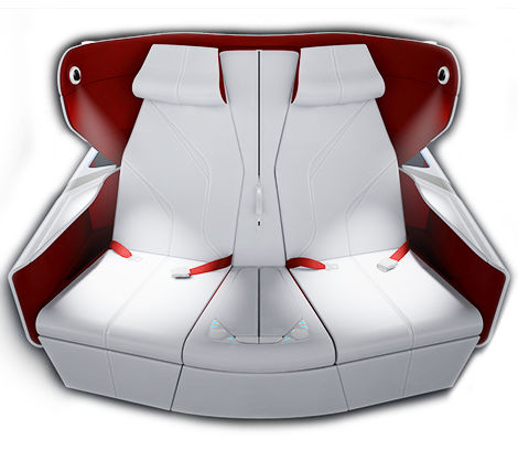 Asiento para cabina de avión - MAXIMA - Optimares SpA - para la tripulación / para business class / con reposabrazos