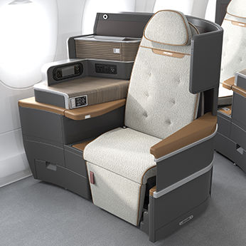 Asiento para avión ejecutivo - CL6710 - RECARO Aircraft Seating GmbH & Co. KG - para clase business / con pantalla integrada / con reposacabezas ajustable