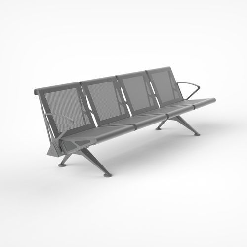 Asiento con estructura modular para aeropuerto - TRAX  - OMK Design Ltd - 4 plazas / doble / de metal