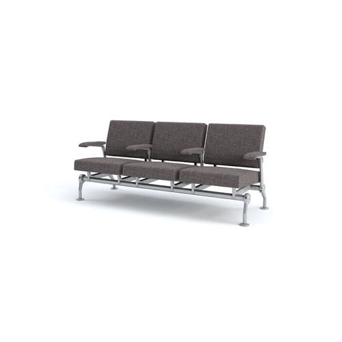 Asiento con estructura modular para aeropuerto - Aerea - Arconas - 3 plazas / para 2 personas / 4 plazas