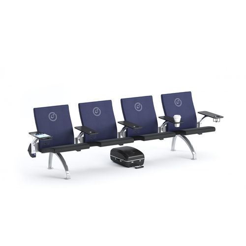 Asiento con estructura modular para aeropuerto - Place - Arconas - 3 plazas / para 2 personas / 4 plazas