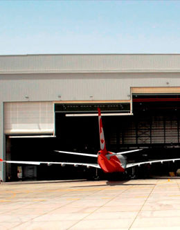 Puerta de hangar enrollable - Aircraft Support Industries - para avión / de tejido