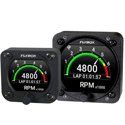Tacómetro analógico - Omnia RPM series - Flybox Avionics - digital / con luz