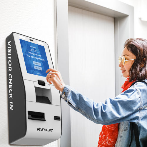 Terminal para check-in con impresora - Athena  - Parabit Systems - con lector de tarjetas de embarque / con lector de pasaportes / con lector de códigos de barras