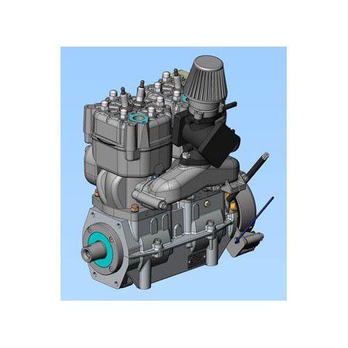 Motor de émbolo 10 - 50 caballos - 2625 01 - SOLO® VERTRIEBS- UND ENTWICKLUNGS GMBH - 10 - 50 kg / para ultraligero motorizado / para planeador propulsado