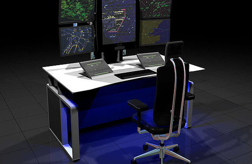 Consola de control de tráfico aéreo individual - EHMKI, SCHMID & CO. - curvada / sin espacio de almacenamiento