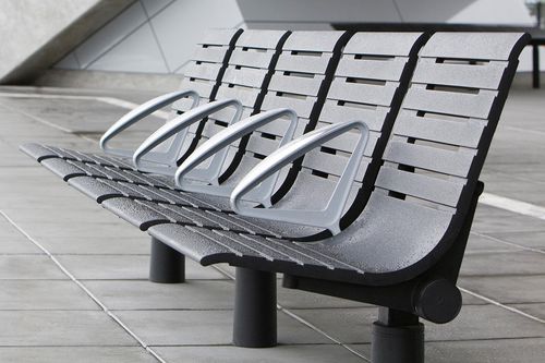 Asiento con estructura modular para aeropuerto - Tecno RS - Forms+Surfaces - 3 plazas / 4 plazas / para 5 personas