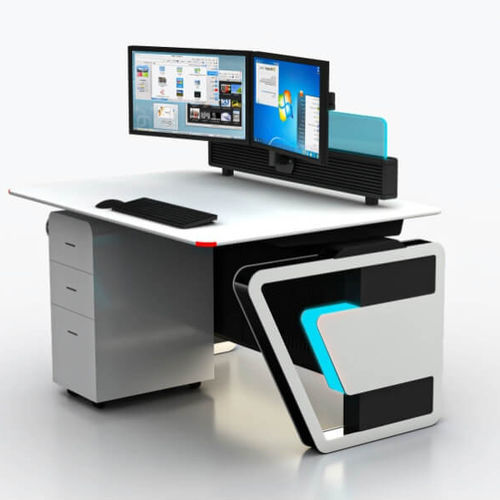 Consola de control de tráfico aéreo individual - XLAT XE - Pyrotech workspace - recta / sin espacio de almacenamiento / para torre de control
