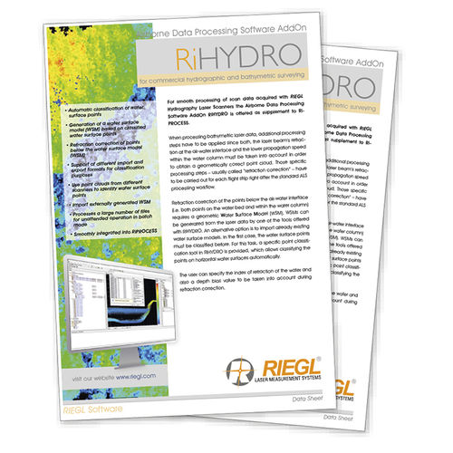 Software de adquisición de datos - RiHYDRO - RIEGL LASER MEASUREMENT SYSTEMS GMBH - para escáner láser / nube