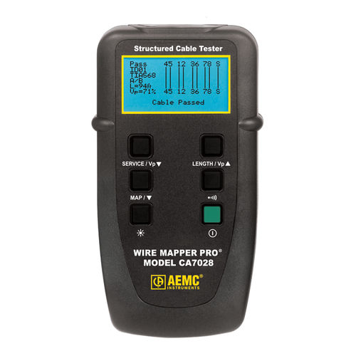 Tester de red - CA7028 - AEMC Instruments  - de impedancia / de cables / para la aeronáutica