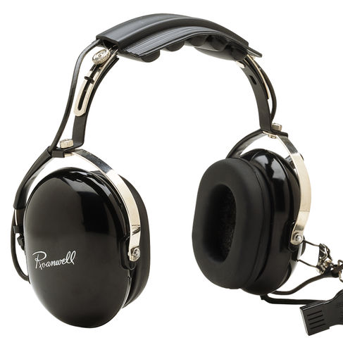 Casco con micrófono para piloto - Falcon Series - Roanwell Corporation - para avión / antirruido / con cable