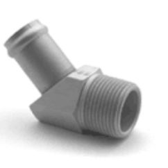 Racor roscado - MS 24518 - B&E Manufacturing Company - codo a 45º / para aire y gas / para fuel