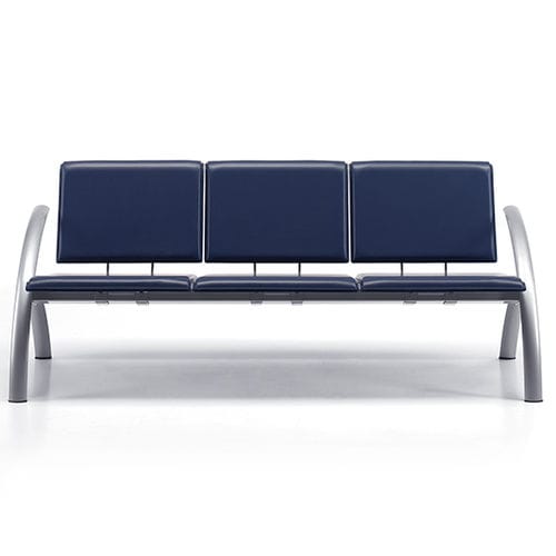Asiento con estructura modular para aeropuerto - LAMTOP - Talin - 3 plazas / de metal / de cuero