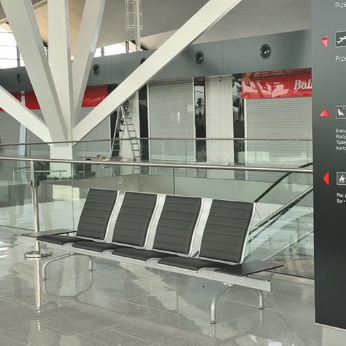 Asiento con estructura modular para aeropuerto - FLY I - REAL - 4 plazas / de metal / con reposabrazos