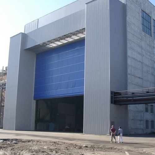 Puerta de hangar corredera - DE LONA - DOOR KING DE MEXICO, S.A. DE C.V. - para avión / automática