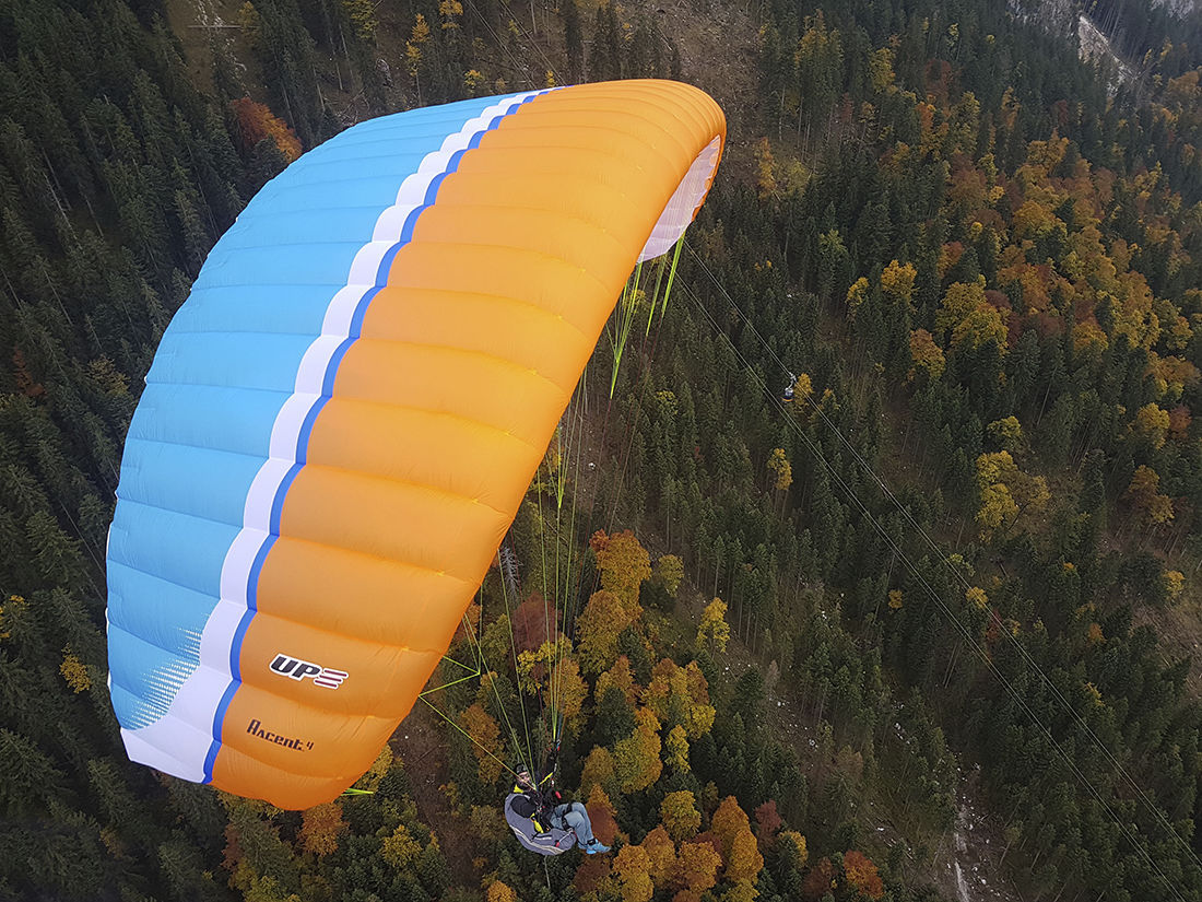 Parapente UP Ascent 2 S D'occasion - Vert Et Blanc, Bien Entretenu, Prêt à Voler