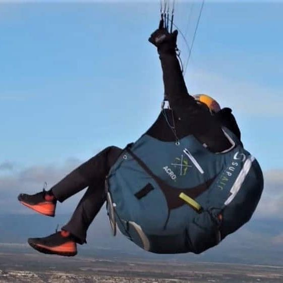 Harnais Parapente SupAir Skypper Xc Competition – Noir, Taille L, Fabriqué En France