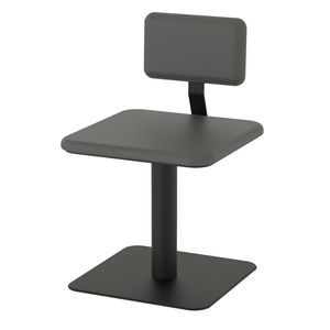 tabouret fixe au sol en acier 1