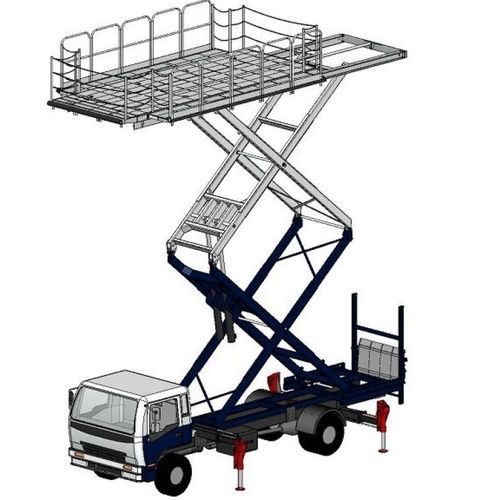 Plateforme élévatrice de travail - AEROMOBILES PTE LTD - à ciseaux / pour aéroport / pour avion
