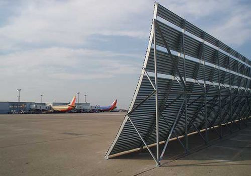 Barrière anti-souffle en acier - STEEL SERIES - BLAST DEFLECTORS, INC. - pour aéroport