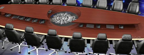 Table de réunion pour contrôle aérien - EVANS AIRPORT SOLUTIONS | NKI - en cuir / avec écran intégré / avec microphone