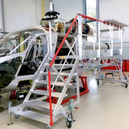Plateforme d'accés pour hélicoptère - FORTAL - pour le fuselage / mobile / réglable
