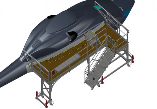 Plateforme d'accés pour hélicoptère - FORTAL - pour le fuselage / fixe / réglable