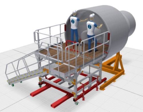 Plateforme d'accés pour avion - 812.000.86 - SEMMCO LTD - pour les moteurs / pour la queue de l'appareil / mobile