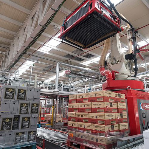 Cellule robotisée de palettisation - De - ULMA HANDLING SYSTEMS - de manutention / pour l'aéronautique / automatique