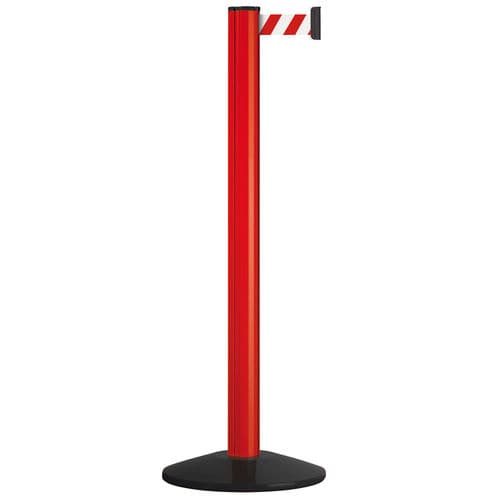 Poteau de guidage à sangle - Safety - VIA GUIDE GMBH - à tête plate / mobile / pour aéroport