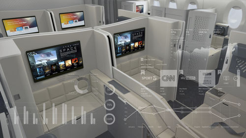 Écran pour cabine d'avion pour divertissement en vol - NEXT Insights™ - PANASONIC AVIONICS CORPORATION - tactile / HD