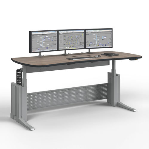 Console de contrôle aérien multiplace - Elicon VC - KNURR TECHNICAL FURNITURE GMBH - droite / sans rangement / à hauteur réglable