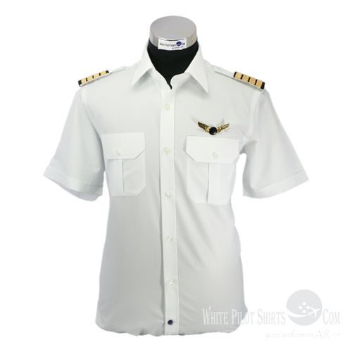 Uniforme pour pilote - Reverse Satin - Whitepilotshirt.com - en coton / pour homme