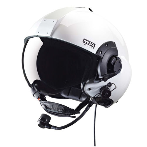 Casque pour hélicoptère - LH 350 - MSA - demi jet / avec visière / avec mentonnière
