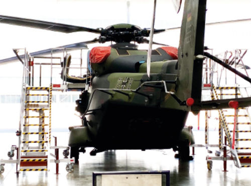 Plateforme d'accés pour hélicoptère - MP TYPE G - Lico Stahl- und Kunststofftechnik GmbH - pour avion / pour le fuselage / pour la maintenance