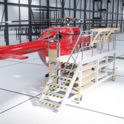 Plateforme d'accés pour hélicoptère - MP TYPE H - Lico Stahl- und Kunststofftechnik GmbH - pour avion / pour le fuselage / pour la maintenance