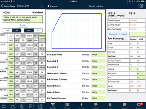 Logiciel d'analyse des masses et centrage - AvPlan EFB - pour l'aéronautique / pour iPhone®