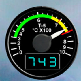 Jauge de température - PN 61000-103 - Diamond J, Inc. - analogique / électronique / pour moteur