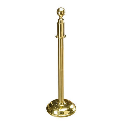 Poteau pour file d'attente à corde - Bell  - Architectural Brass Co. - à tête ronde / pour passagers / mobile