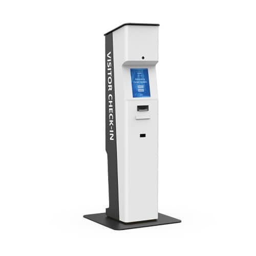 Borne d'enregistrement avec lecteur codes-barres - THEMIS - PEDESTAL - Parabit Systems - avec imprimante / avec scanner de passeport / sur pied