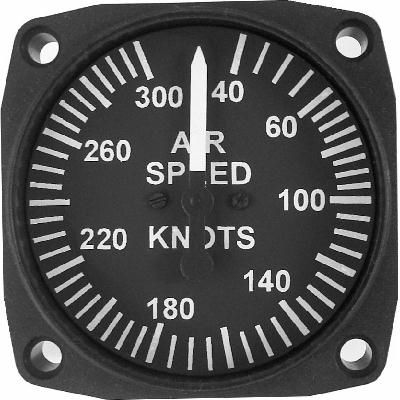 Anémomètre pour avion - UMA Instruments - analogique / 2.25 pouces